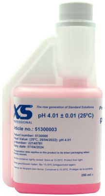 pH 4.01 buffer solution XS, front view
